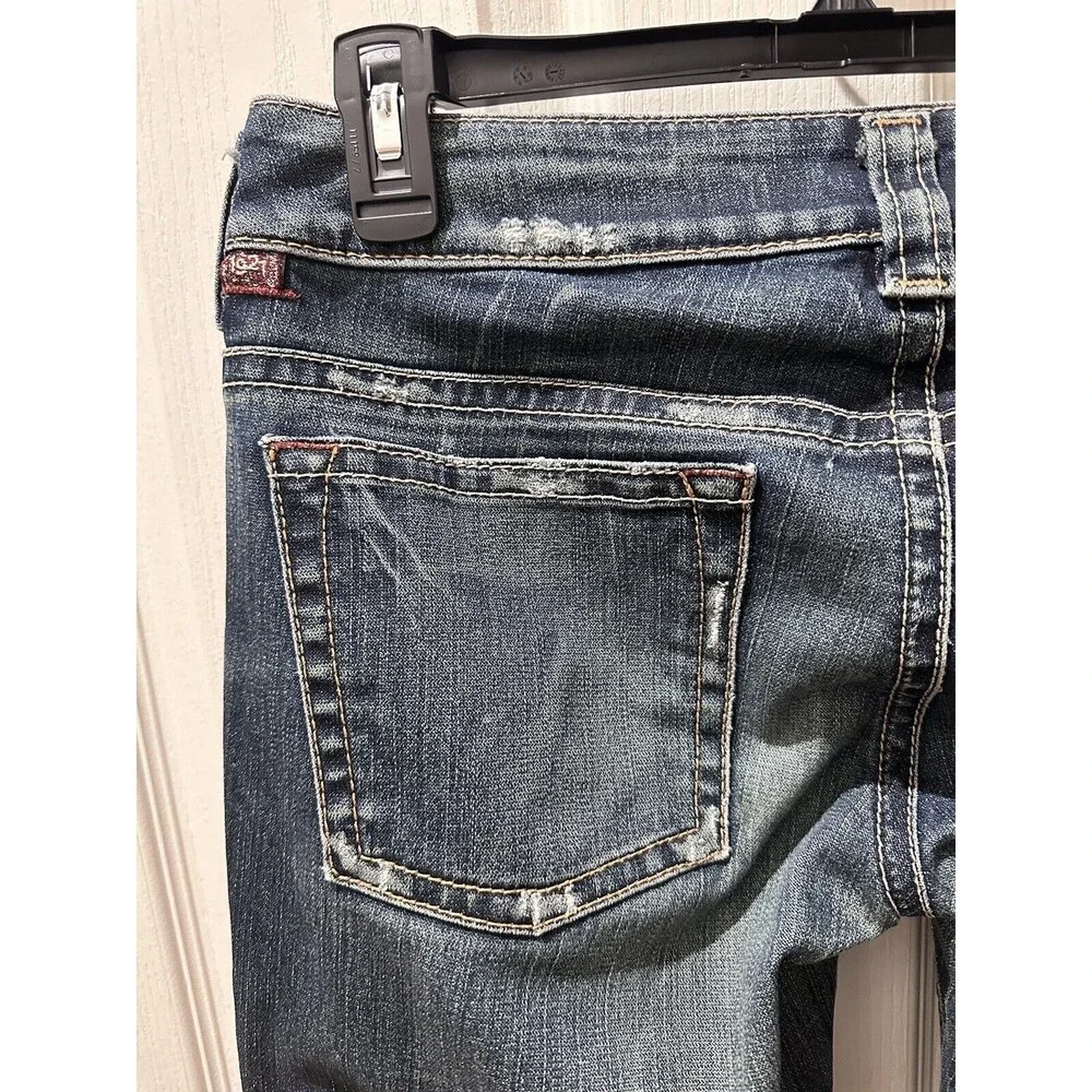 1921 Women's Distressed 29/32 Denim Blue Jeans - Picture 4 of 13